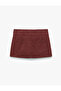 Button Detailed Relaxed Fit Cotton Mini Short Skirt - 2