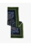 Contrast Edge Detailed Shawl Patterned Square Shawl - 2