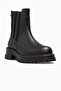 Women's Leather Zippered Chelsea Boots 26K 2554651K Black - 4