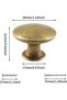 8Pcs Antique Brass Kitchen Cabinet Knobs Handle Pulls, 30mm Vintage Round Drawer Knob Pulls for Dres - 2