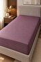 Premium Striped Cotton Satin Single Duvet Cover Set |   Pillowcase and Sheet Included |   Plum - 2