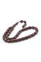 Zeyzun Signed Barrel Cut Brown Crimped Amber Rosary - 3