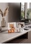 2-Piece Orange - White Hand-Painted Cat Figurine Photo and Note Holder Desktop Decorative Stand Gift for Cat Lovers - 7