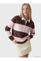 Rmz Gi̇yi̇m Farkiyla Devrik Roba Collar Embroidered Loose Fit Women's Sweatshirt - 3