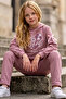 Girl's "Wildflower Bear" Premium Oysho Fabric Hooded Tracksuit Set - 6