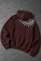 Men's Burgundy Mantra Special Washed Oversize Hoodie - 5