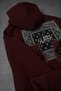 Men's Burgundy Relic Patch Detail Oversize Hoodie - 5