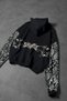 Men's Black Savage Embroidered Oversize Hoodie - 2