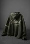 Men's Khaki Monarch Embroidered Oversize Full Zip Hoodie