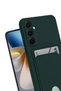 Ilkestor Newface Galaxy S24 Fe Case Kelvin Silicone with Business Card Holder - (20708) Dark Green - 4
