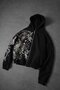 Men's Black Universal Embroidered Oversize Full Zip Hoodie - 3