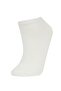 Women's Silvery 7-Piece Cotton Booties Socks C6415Axns - 4