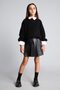Pleated Faux Leather Skirt for Girls I1163A826Wn