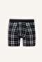 Regular Fit Plaid Patterned 3-Piece Boxer with Elastic Waist I2275Ax26Au - 5