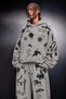 Men's Gray S Graffiti Oversize Hoodie - 2