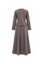 Buttoned Skirt Suit Brown - 2