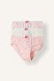 100% Cotton Printed Bow Detailed Combed Cotton 3-Piece Slip Panties for Girls I4200A826Au