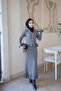 Smoked Corsman Ruffled Knitwear Cardigan Skirt Set - 3