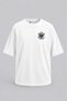Oversize One Star Diver Pocket and Back Printed Unisex T-Shirt - 2