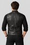 Rodeo Genuine Leather Men's Punto Stitched Black Vest - 2