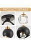 (M55 Black)2 - Light Modern Pendant Light with Crystal Accent, Black Pendant Light Hallway, Unique Hanging Light Fixture for Entryway, Bedroom, Kitchen Island - 3