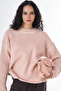 Stripe Detailed Knitwear Sweater Powder