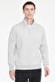 Men's Gray Melange Standard Fit Regular Cut Fleece Inside Bato Collar Cotton Sweatshirt - 3