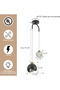 (M55 Black)2 - Light Modern Pendant Light with Crystal Accent, Black Pendant Light Hallway, Unique Hanging Light Fixture for Entryway, Bedroom, Kitchen Island - 2