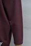Round Neck Oversize Lycra Combed Cotton Suit with Long Back Pockets - Cherry - 7