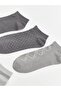 Mixed Patterned Men's Bamboo Booties Socks 5-Pack (S6) - 2