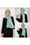 Women's Hijab Sandy Practical Ready-Made Hijab Shawl Water Green - 2