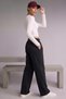Women's Lace-Up Waistband Straight Leg Pockets Comfortable Jogger Flare Fit Sweatpants - 2