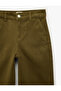 Cotton Barrel Trousers with Pockets and Stitching Detail, Loose Fit - 3