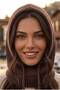 Women's Lace-Up Hooded Knitwear Balaklava Winter Neck Warmer Beanie - 7