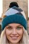 Women's Pompom Folded Patterned Knitwear Winter Beanie - 3
