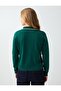 Dark Green Polo Collar Basic Knit Sweater - 6
