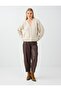 Off-White Knitted Detailed V-Neck Knitwear Cardigan - 2