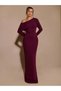 Rochie maxi, bordo - S - 6