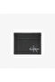 Men's Brand Logo Smooth Surface Black Card Holder with Multiple Card Slots