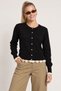 Lace Detailed Seasonal Knitwear Cardigan Lki̇0059 Black - 3
