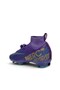 700 Purple Gold Patterned Semi-Professional Turf Football Shoes - 6