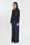 Women's Drawstring Waist Double Pocket Flowy Solid Color Jacket - 3