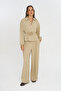 Women's Zippered, Laced Waist, Flowy Solid Color Jacket - 3