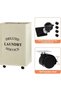 90L Large Rectangular Collapsible Laundry Hamper with Wheels, Beige - 5