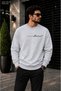 Men's Stand Out Calligraphy Written Crew Neck Casual Regular Fit Sweatshirt