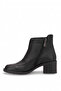 D26Kb-8200 Women's Genuine Leather Heeled Boots Black - 3