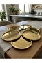 6'Li Gold Decorative Stainless Steel Round Model Serving Tray Luxury - 3