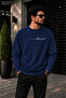 Men's Stand Out Calligraphy Written Crew Neck Casual Regular Fit Sweatshirt