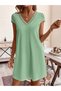 Rochie mini, verde - XS - 6