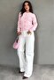 Pink Crew Neck Knitted Patterned Women's Cardigan Mg2899 - 3